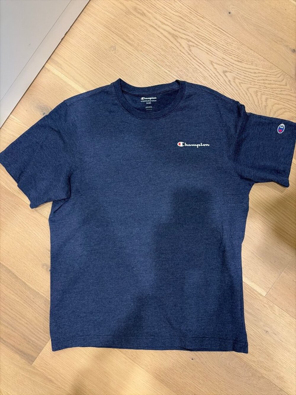 Champion Authentic Athleticwear Script Logo T-Shirt Men's XL Navy Blue